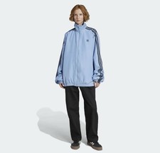 NWT adidas Women  s X Large Firebird Oversized Track Jacket Ash Blue XL JY2638