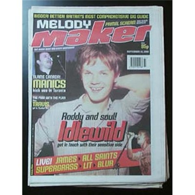 IDLEWILD MELODY MAKER MAGAZINE SEPT 18 1999 - RODDY  COVER + FEATURE INSIDE UK