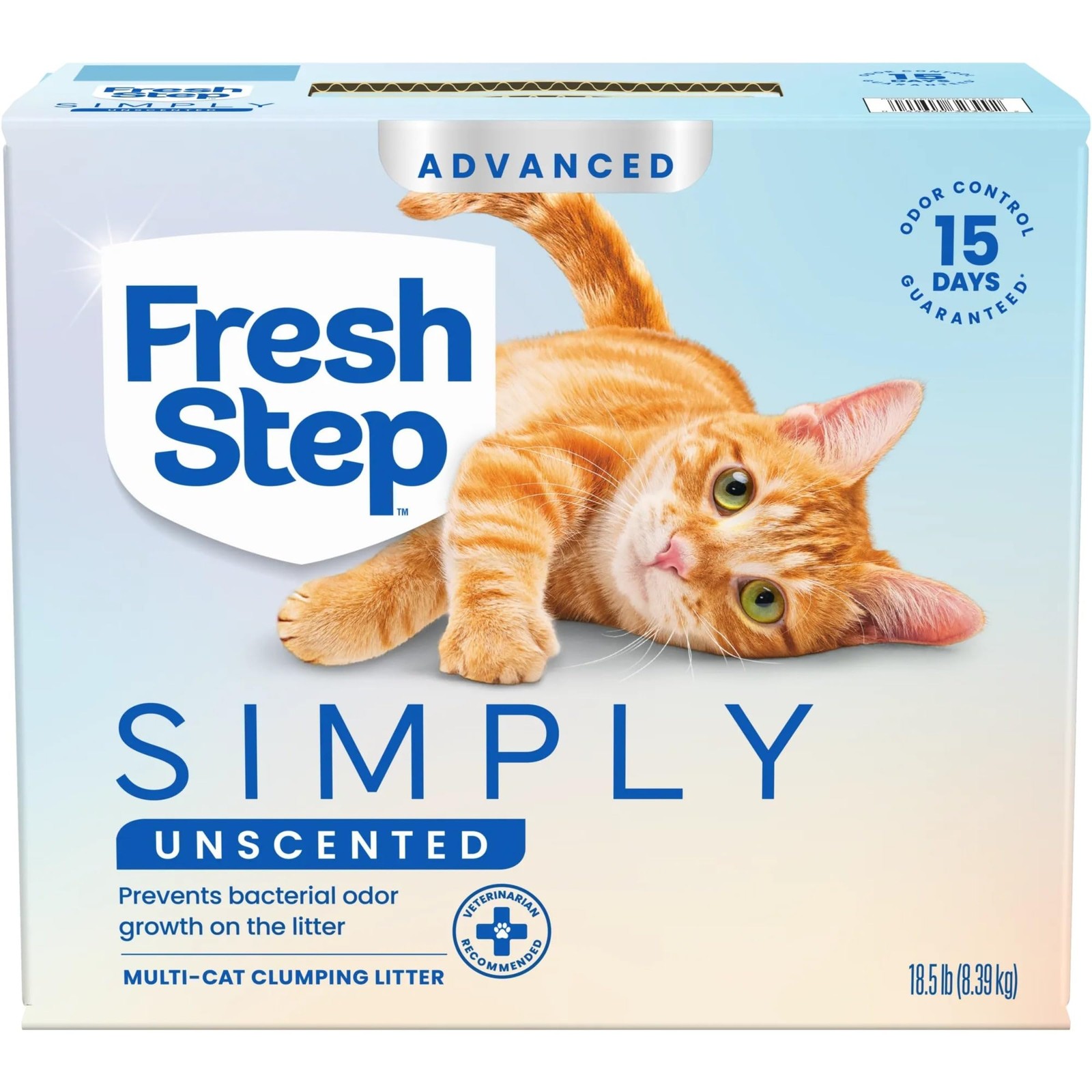 Fresh Step Clumping Cat Litter, Advanced, Unscented, 18.5 lbs lb, Gray 