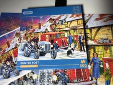 Gibsons 500 piece jigsaw puzzle WINTER POST by Trevor Mitchell  *COMPLETE*