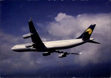 Airbus A340 Lufthansa Munich Germany vintage postcard u466