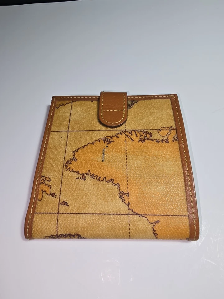 Alviero Martini 1A Classe Bronceado Estampado Clásico Lona Recubierta y Solapa de Cuero Foto 3 de 4