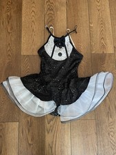 Curtain Call Tapp Costume Child Med Black Sequin Suit Dress Up Or Halloween