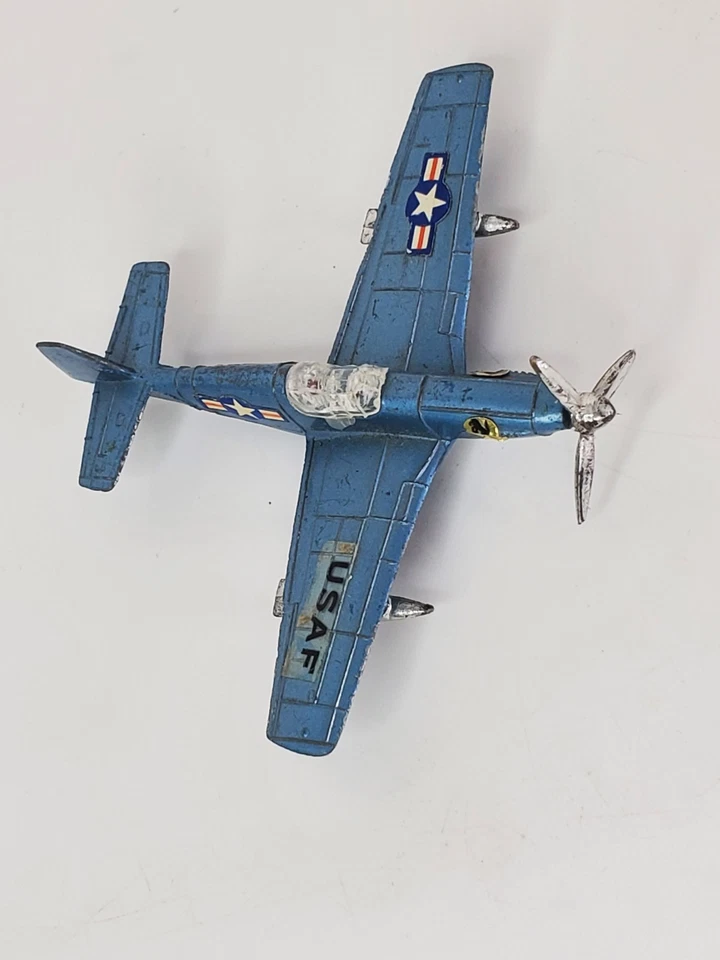 Juguetes modernos Japón Zylmex Dyna Flites años 70 diecast P-51D Mustang Foto 3 de 4