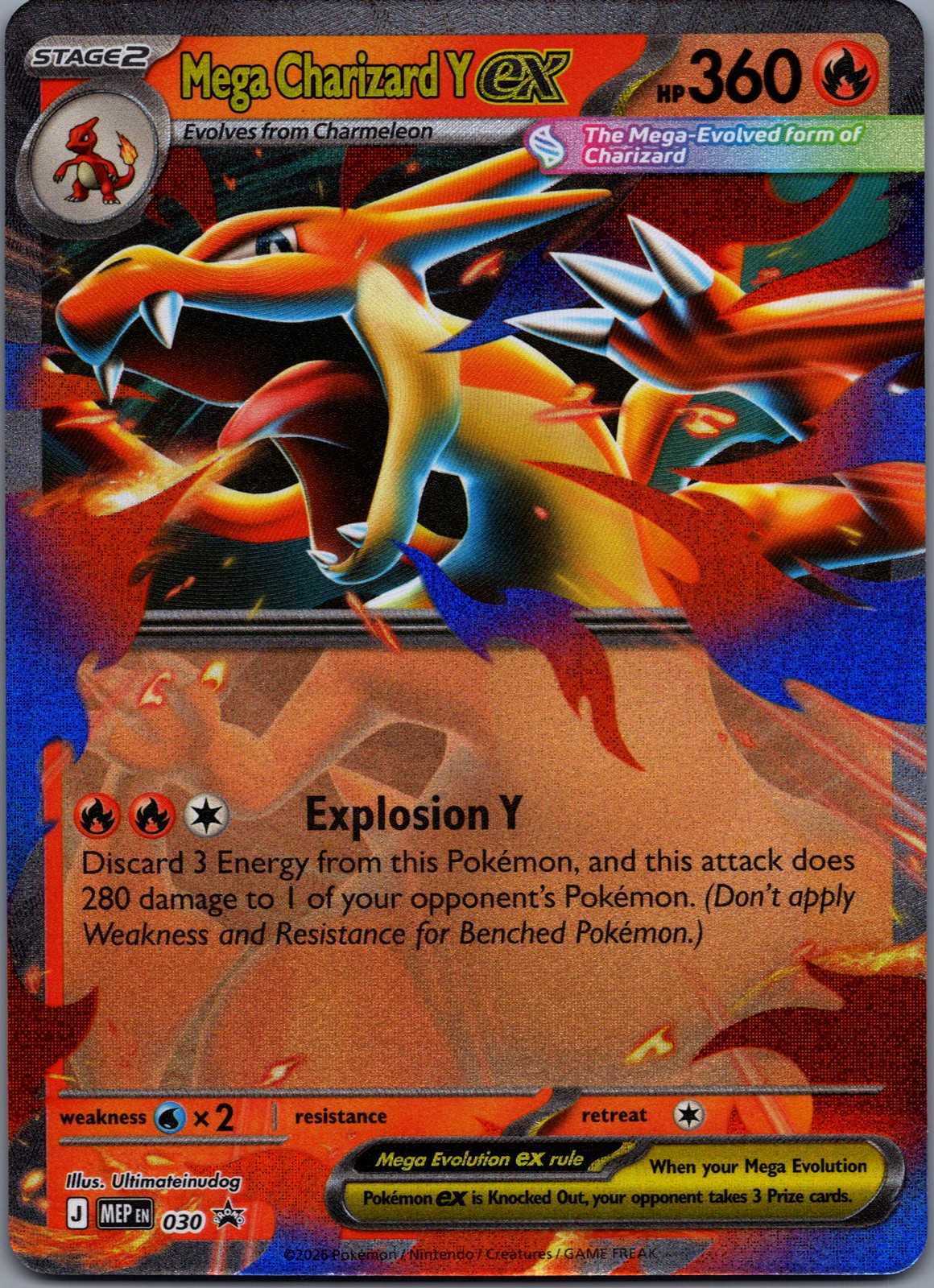 Mega Charizard Y Ex 30/-- ME Black Star Promos Promo NM