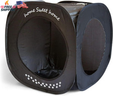 Feline Ruff Home Sweet Home Pop up Cat Cube. a Collapsible Indoor Cat House. Cov