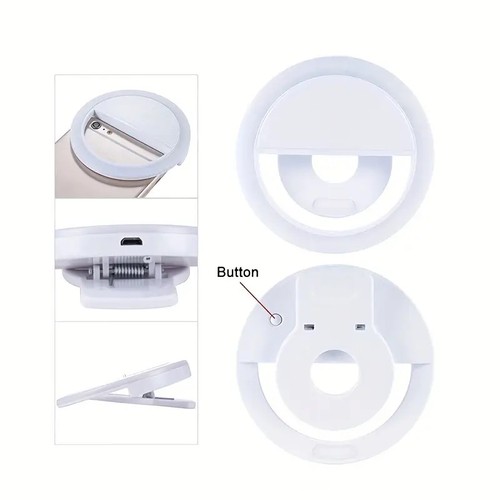 Mini Ring Light LED Ricaricabile per Selfie, PC e Trucco - Ideale per TikTok - Foto 6 di 10