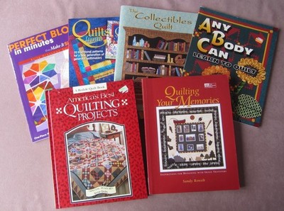 Lot of 6 Vintage Quilt Pattern Projects Blocks Home Decorating Books 