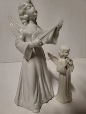 Rare Vintage Pair Dresden Germany  Musical Angel Figurines Karl Heinz Klette