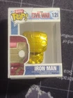 Rare Gold Iron Man Funko Bitty Pop Marvel Civil War #126 *Gold 1/32* Collectable