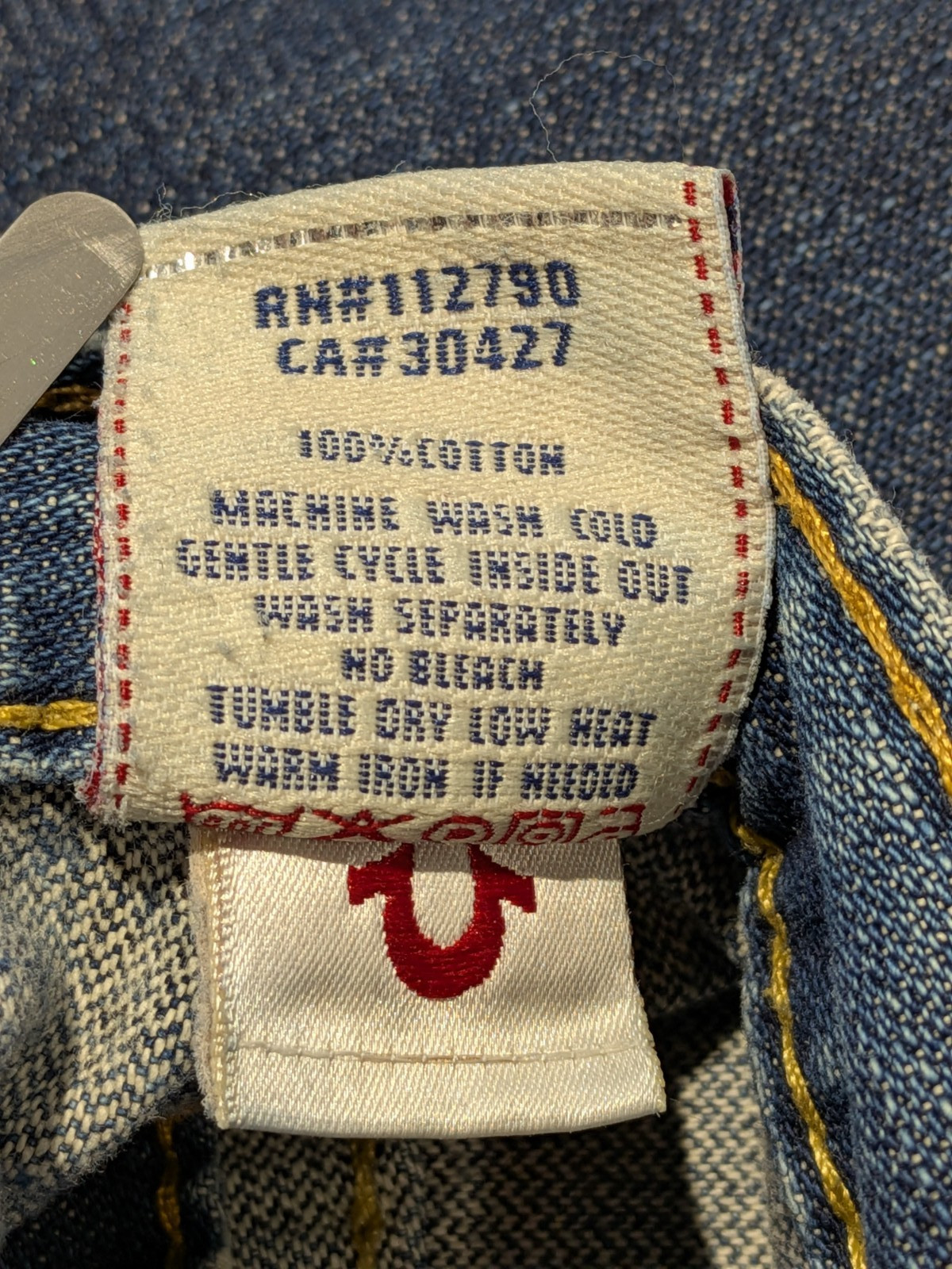 True Religion Billy Rainbow Straight Jeans Made in USA Size 38 World Tour thumbnail 8