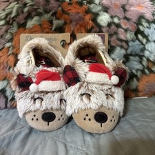 Dearfoams Cozy Comfort Matching Family Lil Bear Slippers Size 5/6 Toddler