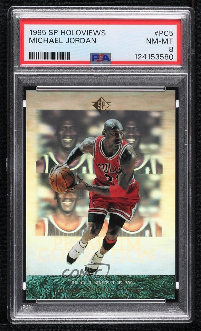 1995-96 SP Premium Collection Holoview Michael Jordan #5 PSA 8 HOF 5o8