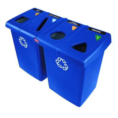 Rubbermaid Commercial 1792372 92 Gal Rectangular Recycling Bin, Open Top,