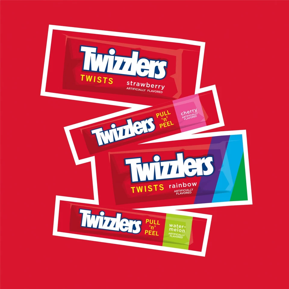 TWIZZLERS Assorted Flavored Chewy Candy Bulk Party Pack 46.34 Ounce Treats - Image 3 of 4