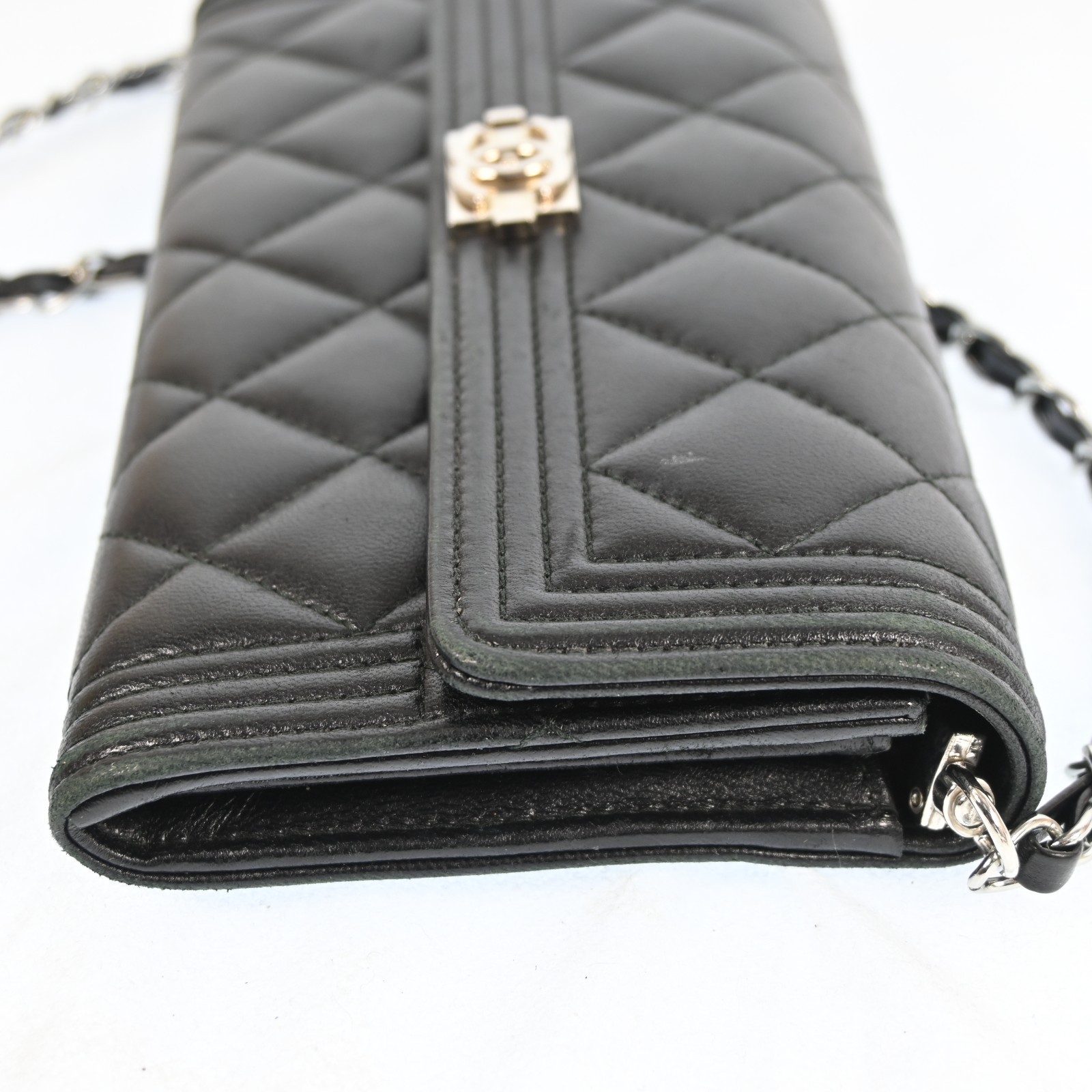 AUTH CHANEL Boy Wallet Coco Mark purse Black Spain P894RT802 thumbnail 5