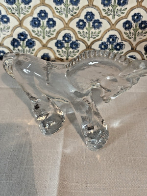 Vintage Kosta Boda Glas Esel Skandinavischer Tierzoo Bertil Vallien 70er Jahre