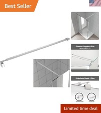 Modern Brushed Nickel Shower Screen Support Bar - Easy DIY 27-47" Installation