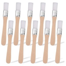 12er Pinselset kleine Flachpinsel Lackierpinsel Holzgriff 2cm  Nylon