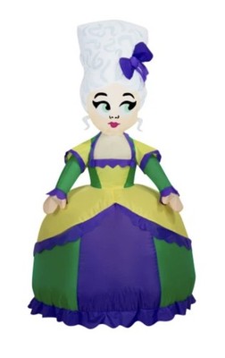 Way To Celebrate Marie Antoinette Mardi Gras Airblown Yard Inflatable 48  NEW