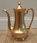 Vintage Pickard Rose and Daisy 24K gold coffee/tea pot, creamer, sugar, tray — photo 3