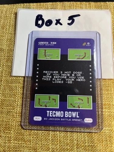 PL4 GREED TAX 2026 Bo Jackson Battle Arena Tecmo Bowl Low Number 0 HD SSP Play