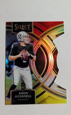 2023 Panini Select  Premier Level Aidan O'Connell #163 Red Yellow Prizm Die-Cut