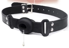 Hollow Hole Open Mouth Gag Ball Gag Slave BDSM Bondage Slobber Oral Fixation New