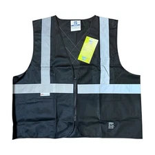 Open Road Viking Zipper Safety Vest - Black