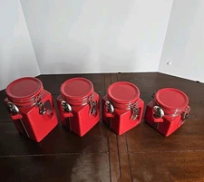 OGGI Red Canister Set~~Set of 4