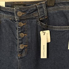 Sanctuary Luna Cuffed Pant Standard Rise Straight Crop Denim Jeans 30 NWT 139