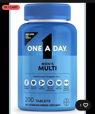 One A Day Men s Multi Multivitamin Tablets 200 Heart Health & Immune Support