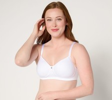 Breezies Featherlite Breathe Wirefree T-Shirt Bra White B/34 New