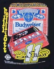 Vintage 1991 NASCAR Bill Elliott "Most Popular Driver" T-Shirt In Sealed Package