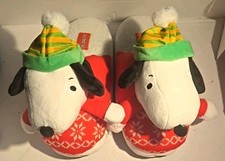 Peanuts Snoopy Women 9/10 Slippers Winter Christmas Holiday Cozy FREE SHIPPING