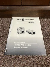 Genuine Sauer Sundstrand Series 20 Axial Piston Pump Shop Service Manual