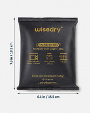 Wisedry Silica Gel Packets Car Dehumidifier Bag Reusable, 1Kg [2 X 500 Gram]