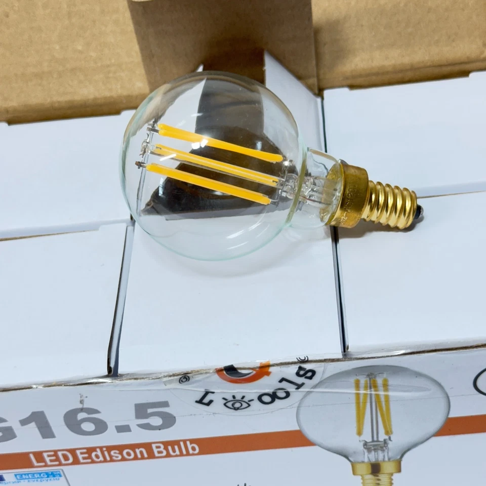 Dimmable g16.5 led Bulb e12 g16 1/2 led Candelabra Bulb 6w led Edison Bulb Clear - Image 3 of 4