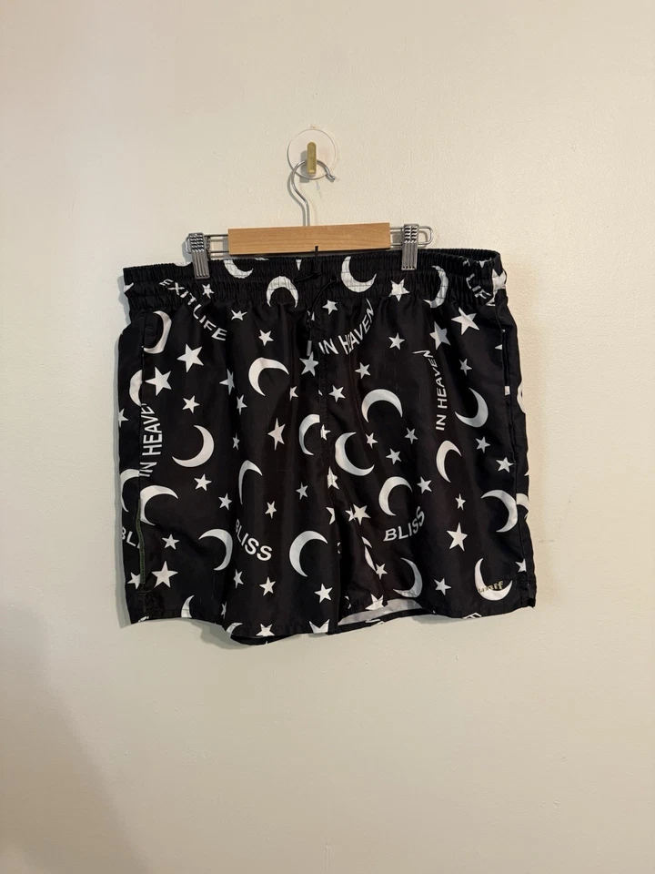 Pantalones Cortos Unif Lil Peep In Heaven Bliss Raros Negros/Blancos