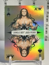 JUNGLE BOY JACK PERRY 8 SPADES 2023 UPPER DECK AEW PLAYING CARD GOLD FOIL