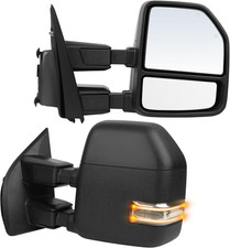 Pair Tow Mirrors Ford F250 F350 F450 F550 Super Duty 2017-2019 Power Heated Turn