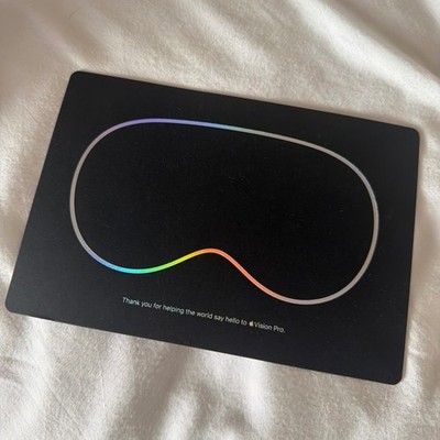 Apple Vision Pro Launch Day Limited Edition Mitarbeiter Dankeskarte