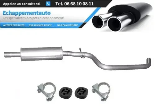 Échappement Seat Altea 2.0 TDi 100kW silencieux intermédiaire homologué E