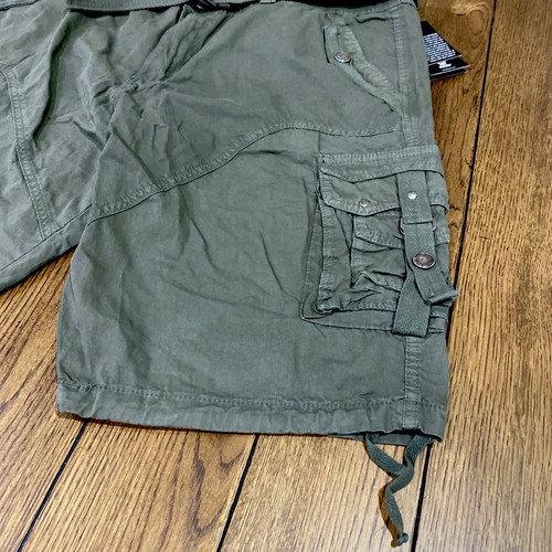 Cargo Herren 12,5" Schrittlänge Knielang Klassische Passform Baumwollshorts - Salbei - Bild 6 von 12
