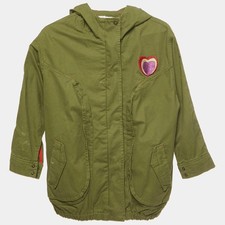 Little Marc Jacobs Green Heart Applique Cotton Jacket 10Yrs