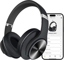 Bluetooth Headphones over Ear, 90H Playtime Wireless Headphones with App Control