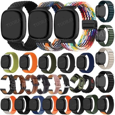 Nylon Leder Silikon Armband Für Fitbit Versa 4 3 Sense 2 1 Smartwatch Ersatzband