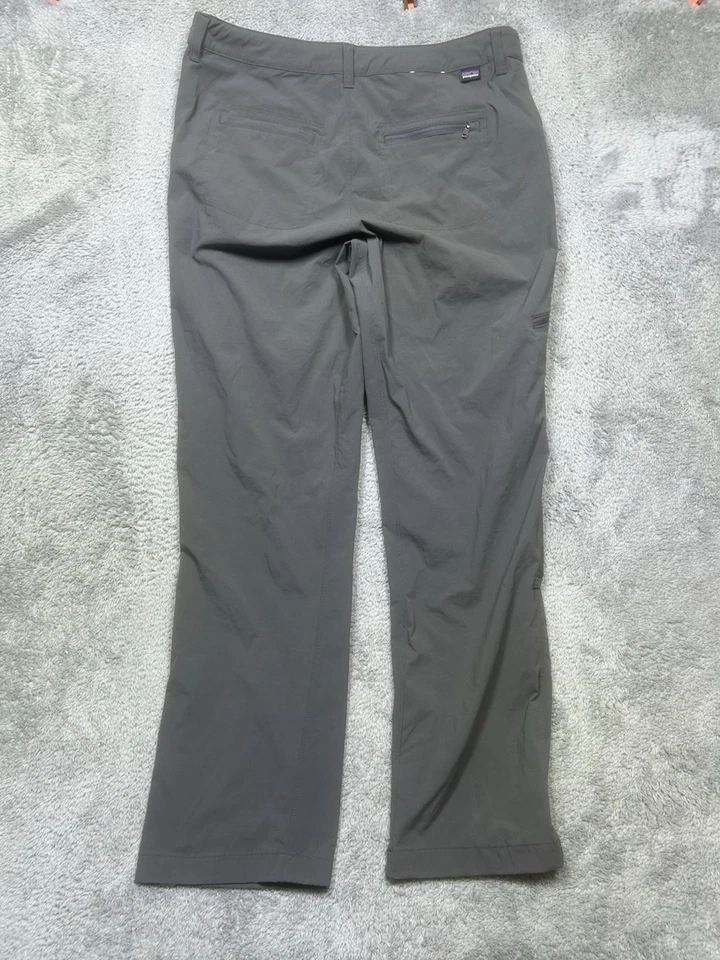 Pantalones Patagonia Quandary para mujer talla 12 gris forja encubiertos dobladillo enrollable senderismo Foto 2 de 4