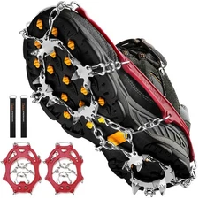 Crampons Ice Cleats Traction Snow Grips for Boots Shoes Men Women Anti Slip 19 S