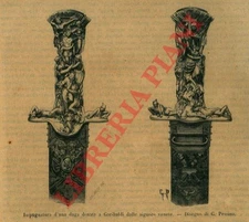 L'impugnatura di una daga donata a Garibaldi dalle signore venete.